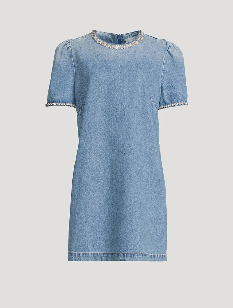 Crush Embellished Denim Mini Dress