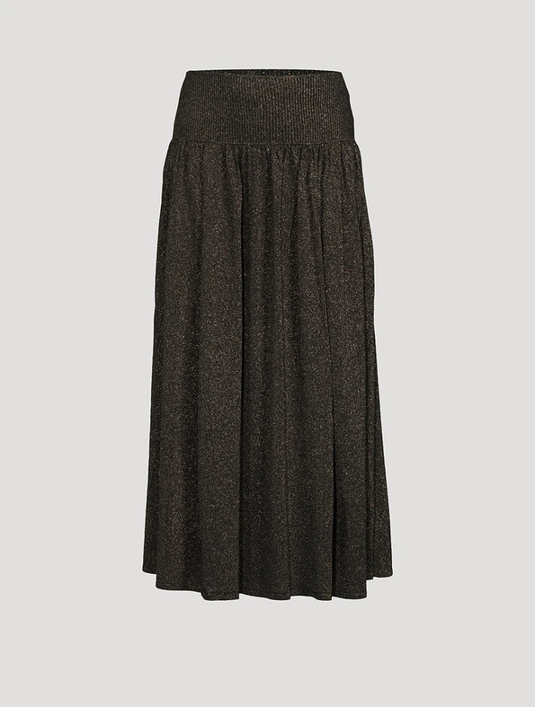 Crush Lurex Maxi Skirt