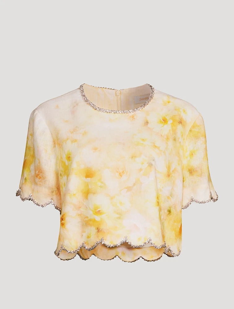 Crush Embellished T-Shirt Floral Print