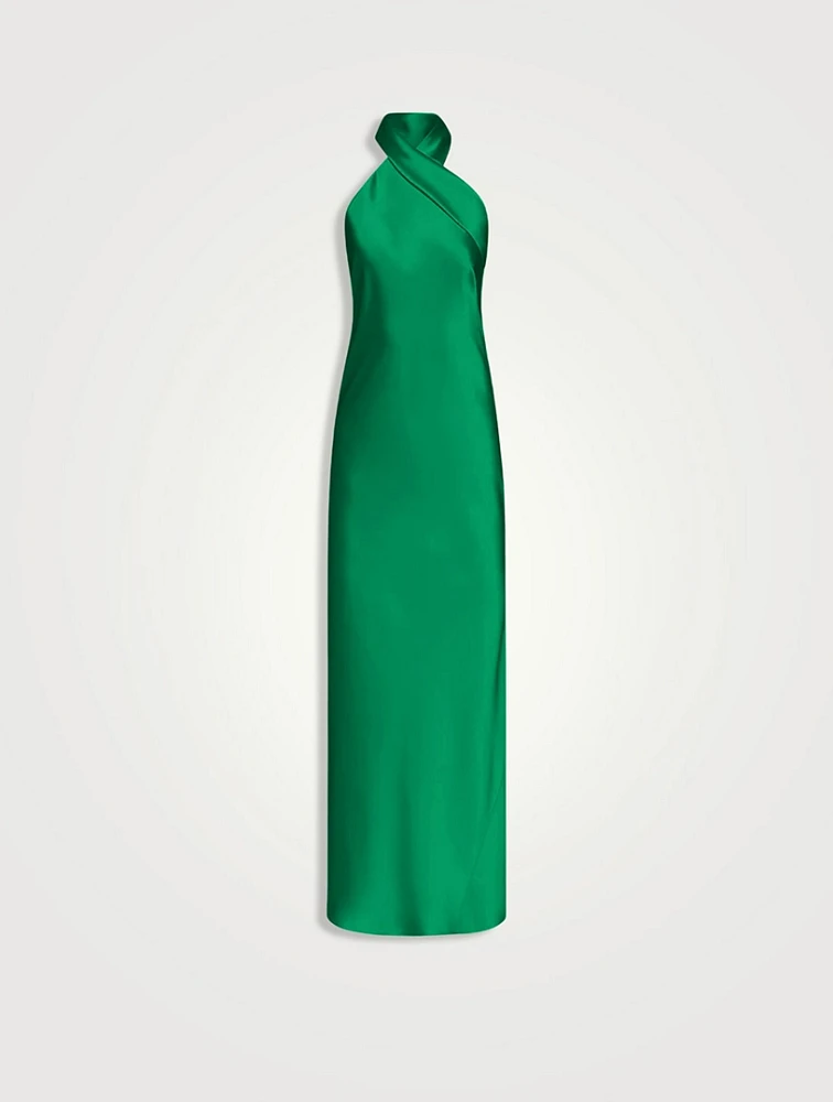 Pandora Satin Halter Dress