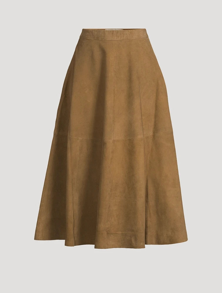 Suede Midi Skirt