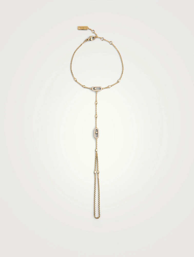 Move Uno 18K Gold Hand Bracelet With Diamonds