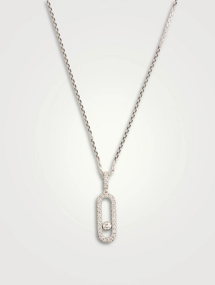 Move Uno 18K Gold Pavé Necklace With Diamonds