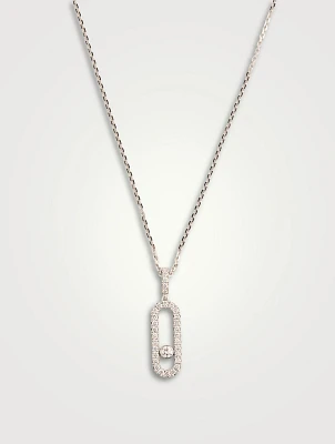 Move Uno 18K Gold Pavé Necklace With Diamonds