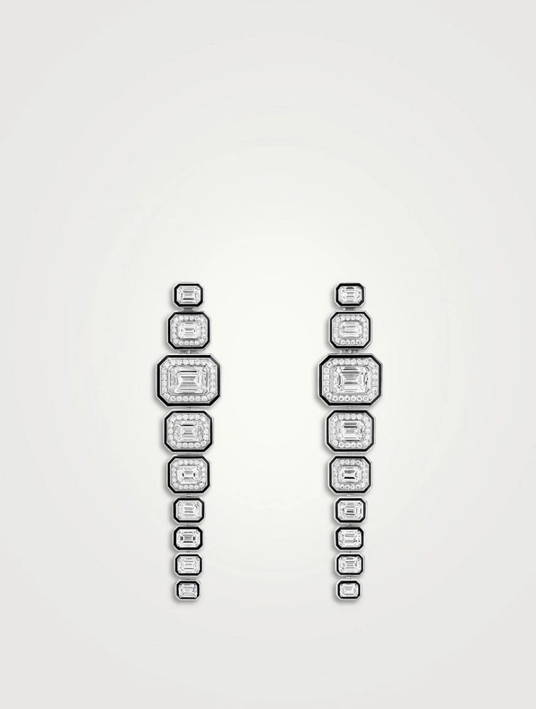 Vendôme Liseré White Gold Pendant Earrings With Diamonds