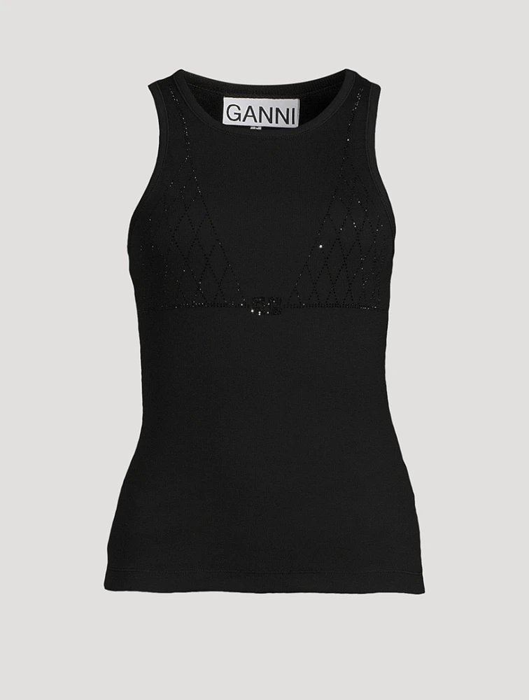 Crystal-Embellished Tank Top