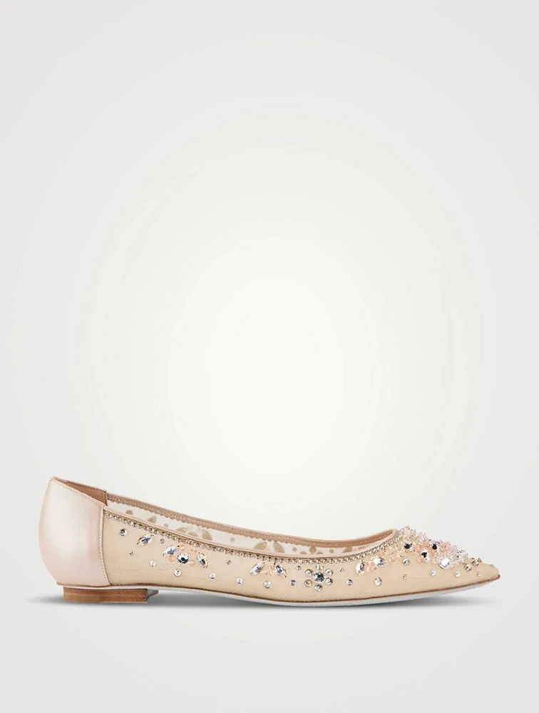 Cinderella Crystal Mesh Ballet Flats