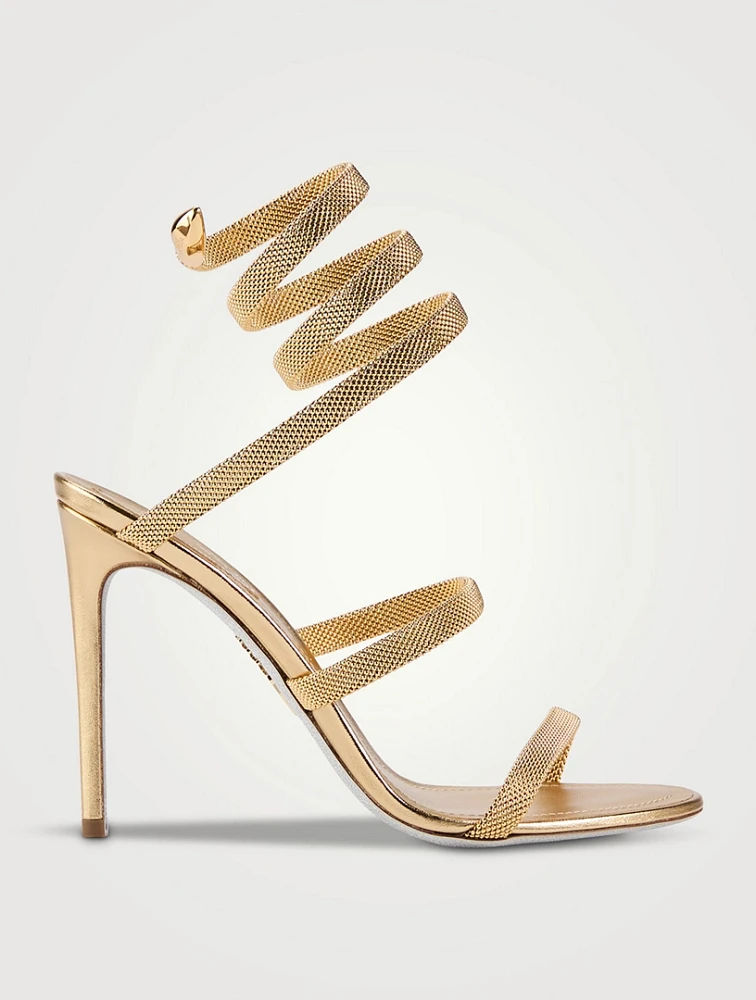 Chain Coil Metallic Sandals