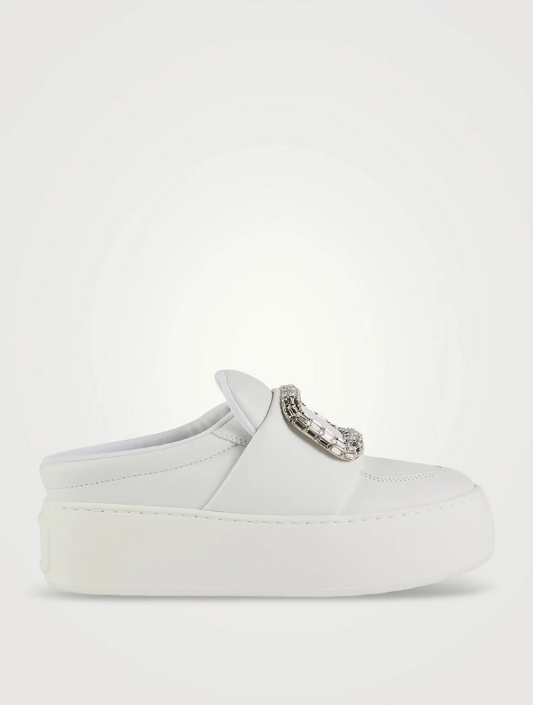 Viv' Up Leather Platform Mules