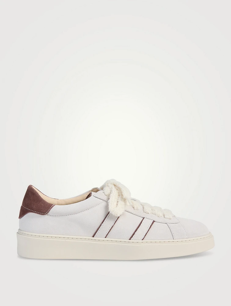 Suede Double-Stripe Sneakers