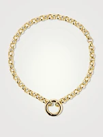 14K Gold Rolo Chain Charm Bracelet