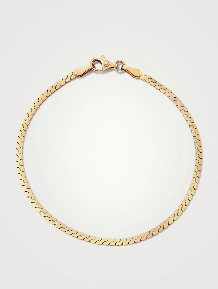 14K Gold Serpentine Chain Bracelet