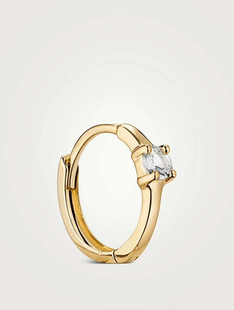 14k Gold Single Coloured Mini Hoop Earring