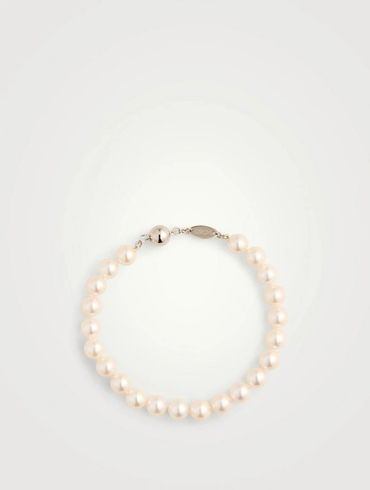 Classic 18K Gold AA Akoya Pearl Bracelet