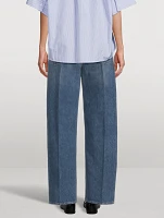Ayla Baggy Jeans With Tuxedo Stripe