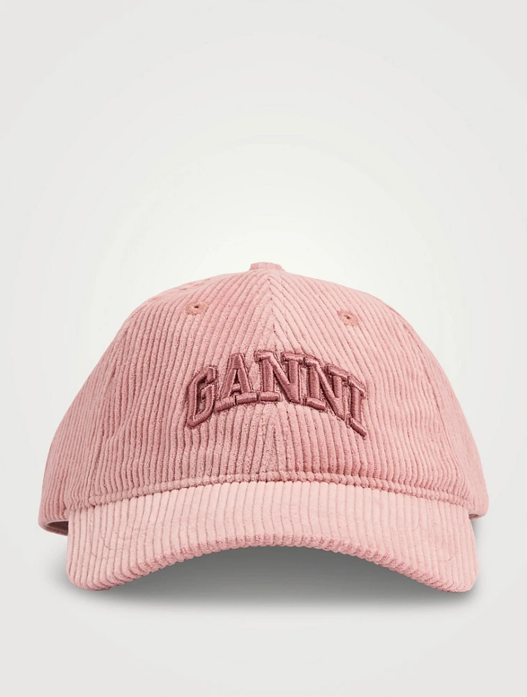 Corduroy Baseball Cap With Logo