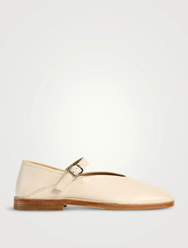 Ballerina Leather Mary Jane Flats