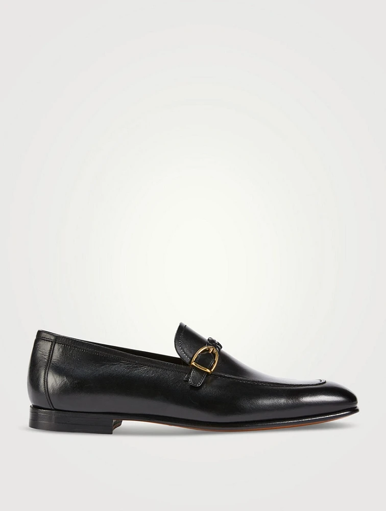 Martin Burnished Leather Loafers