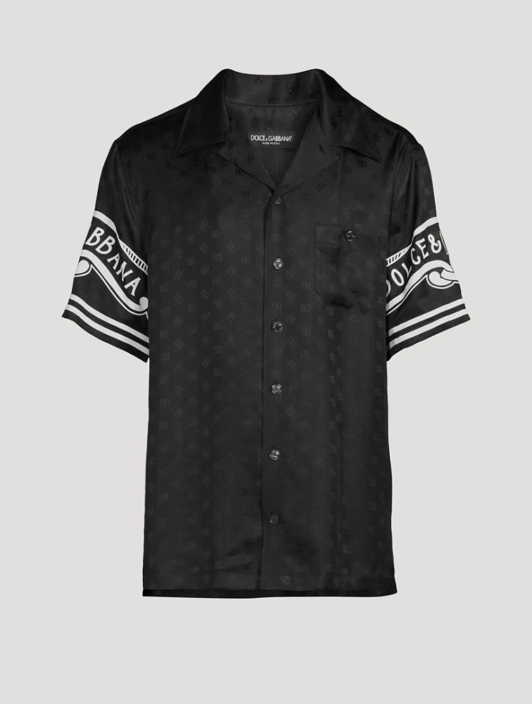 Silk Camp Shirt Bandana Print