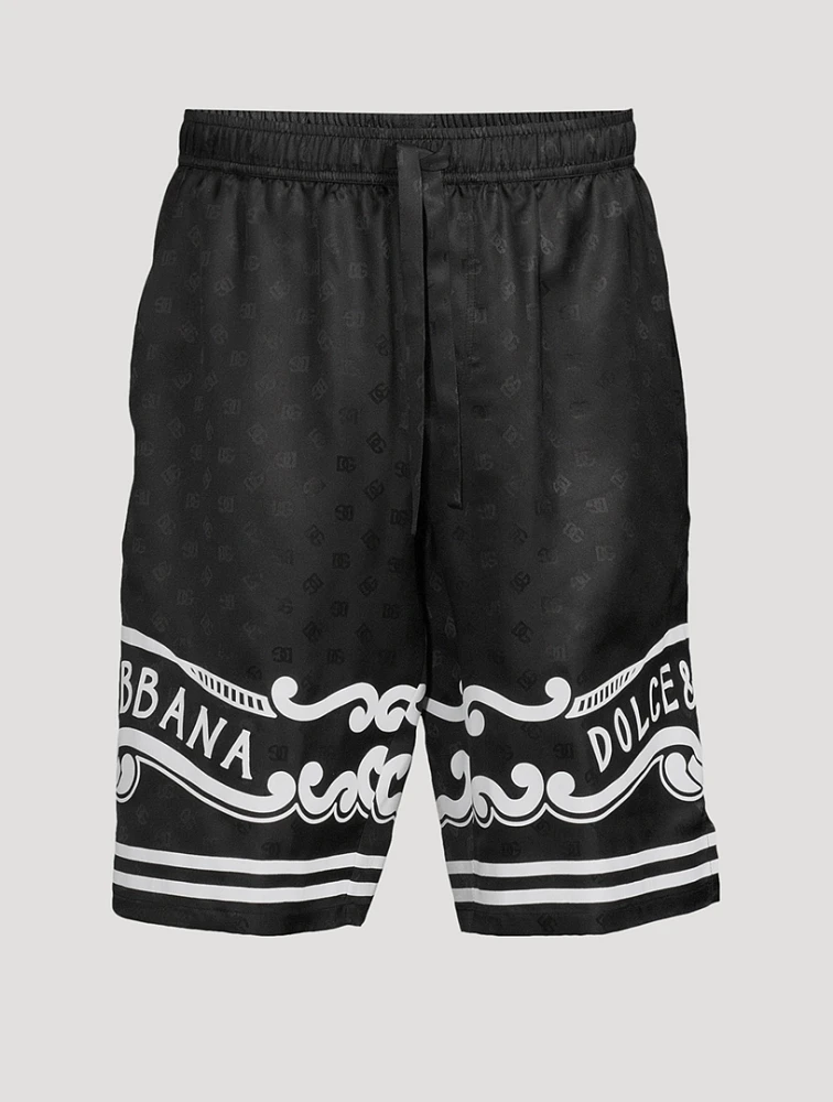 Silk Shorts Bandana Print