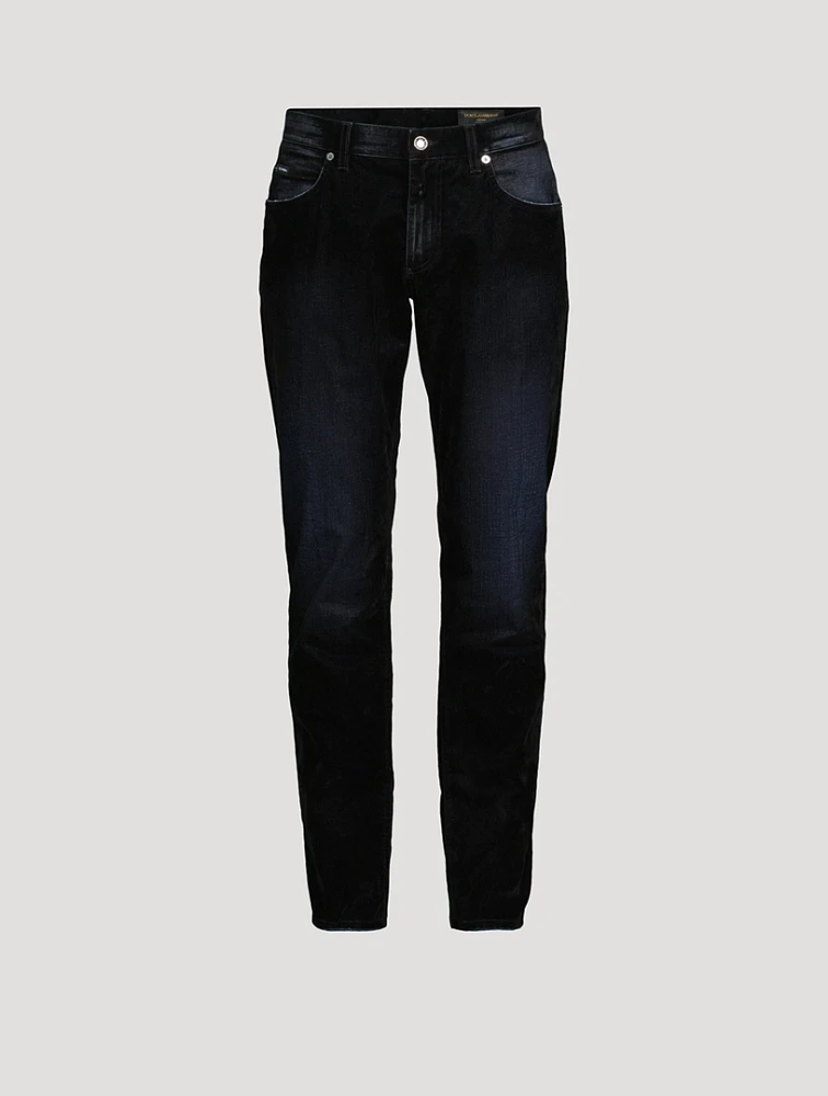 Logo Plaque Slim-Leg Jeans