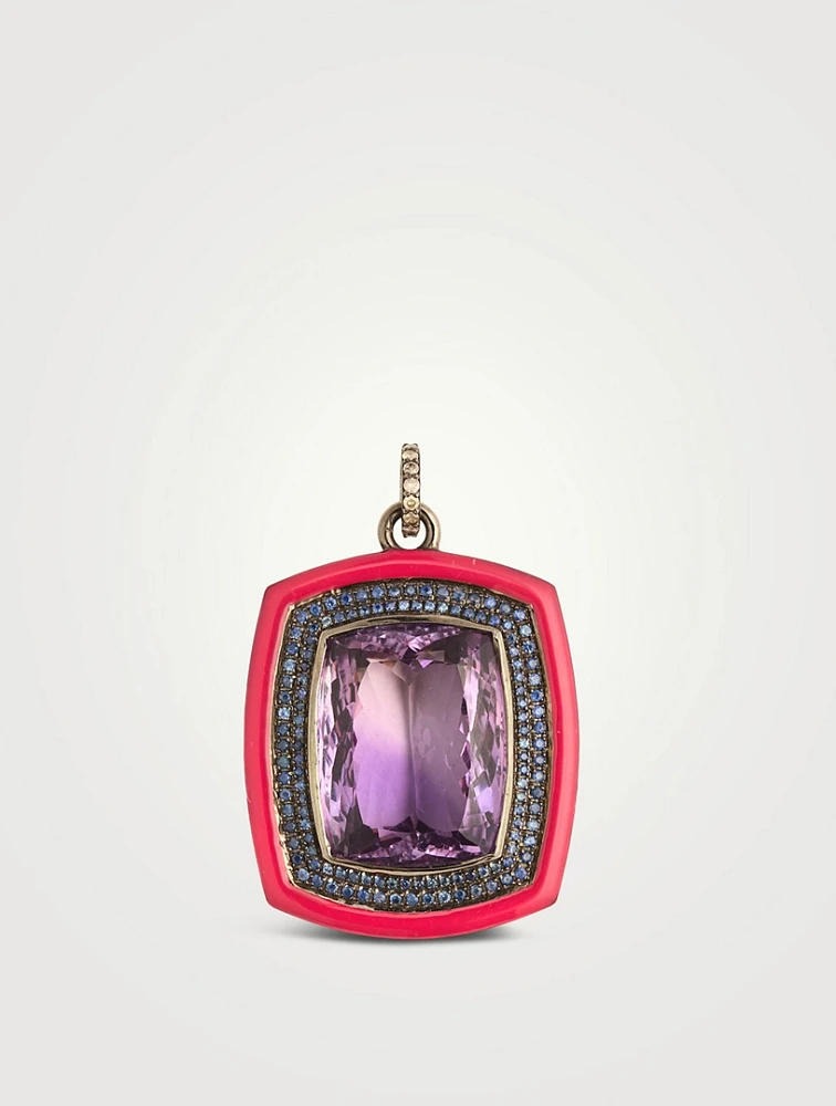 Purple Snowflake Pendant