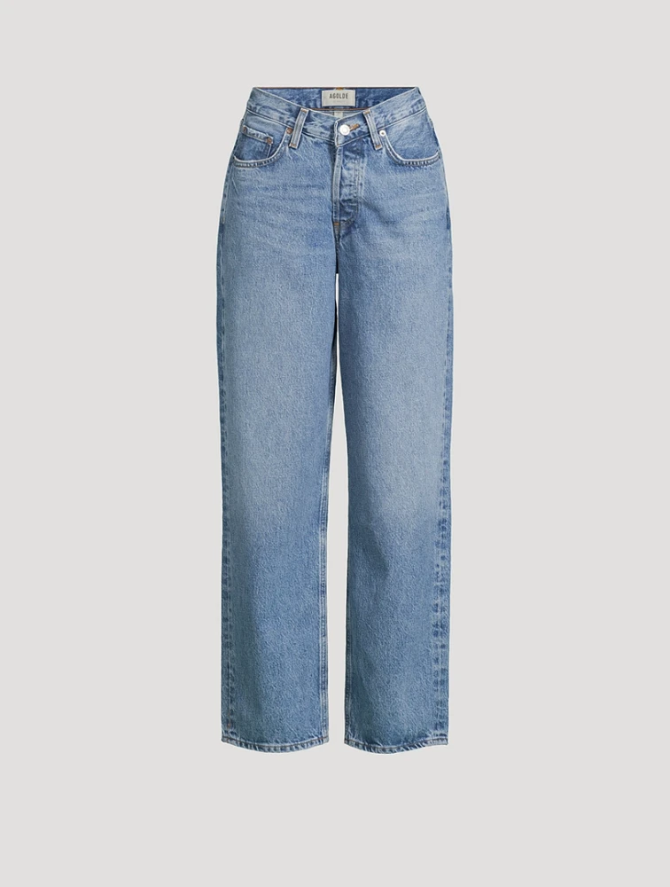 V-Waist Baggy Jeans
