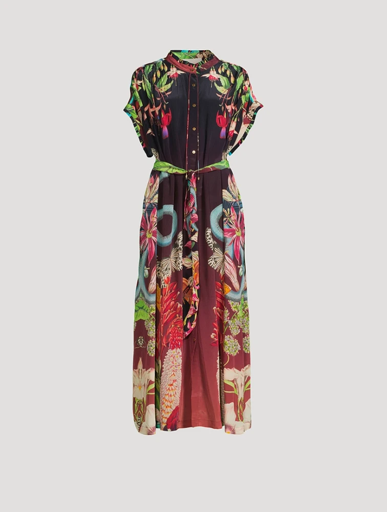 Valerie Caftan Snake Butterfly Print