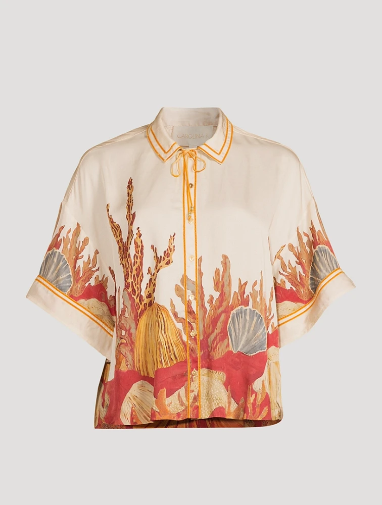 Kimono Top Ocean Floor Print