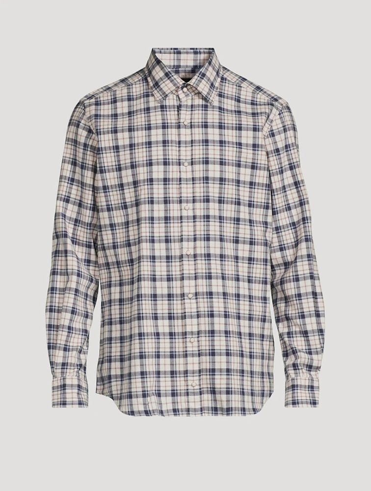 Livio Cotton Shirt Plaid Print