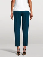 Wool Flannel Slim Trousers