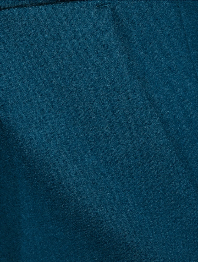 Wool Flannel Slim Trousers