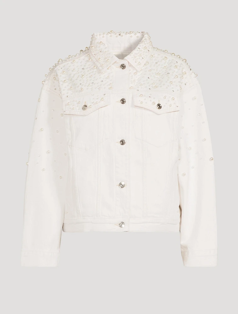 The Pearl Embellished Denim Jacket