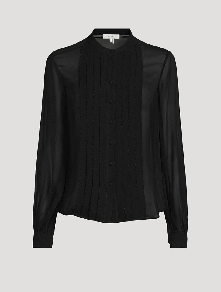 Sheer Silk Tuxedo Shirt