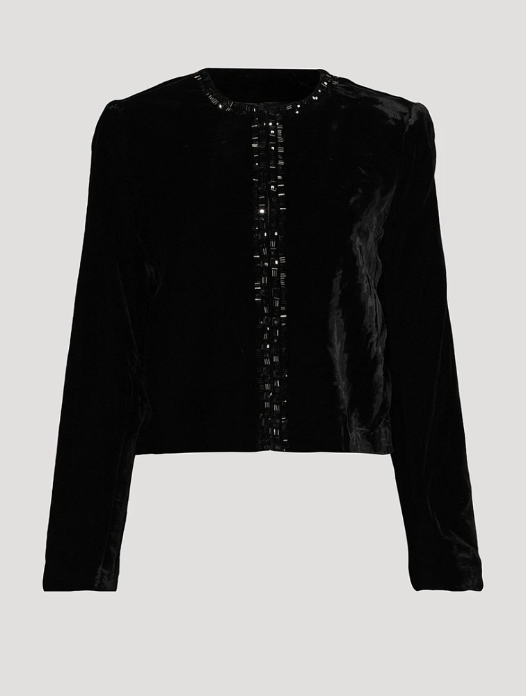Embellished Velvet Jacket