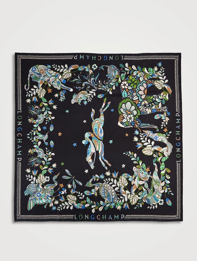 Forêt Longchamp Silk Scarf
