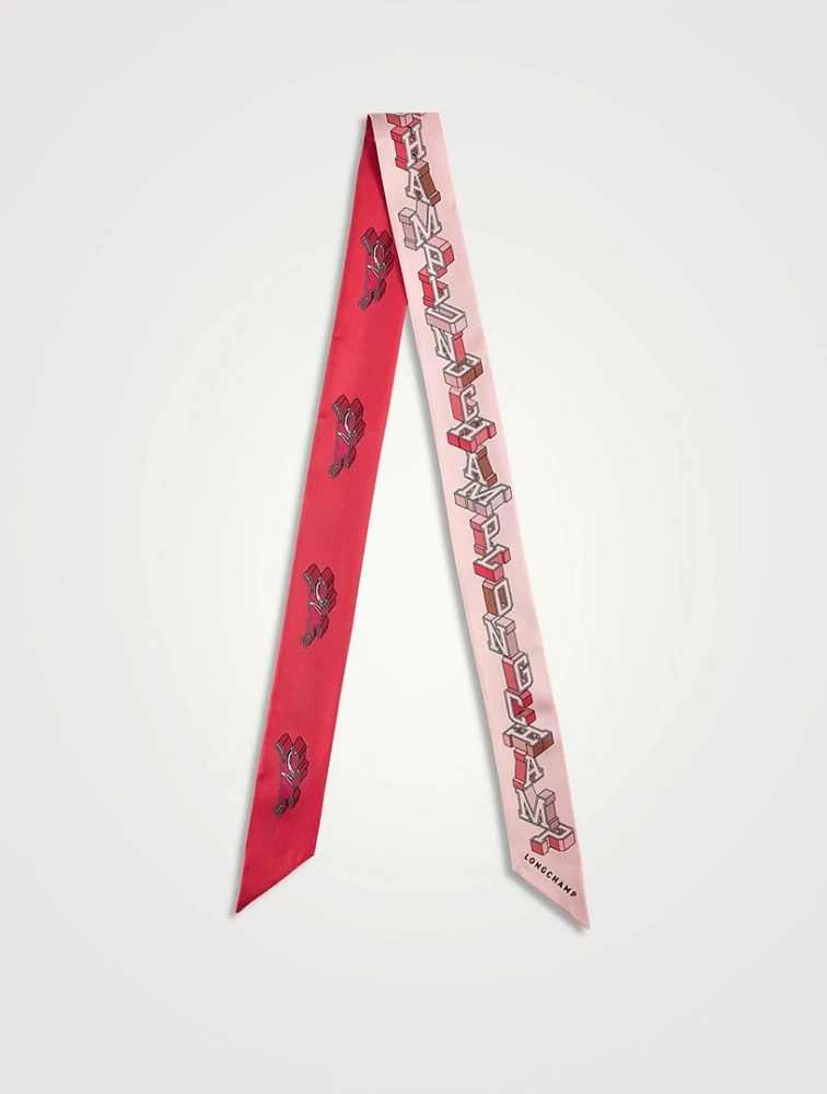 Longchamp Université Silk Bandeau Scarf