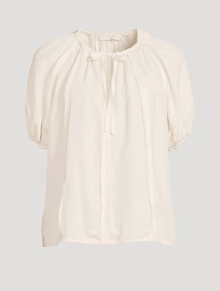 Marcelena Tie-Neck Blouse