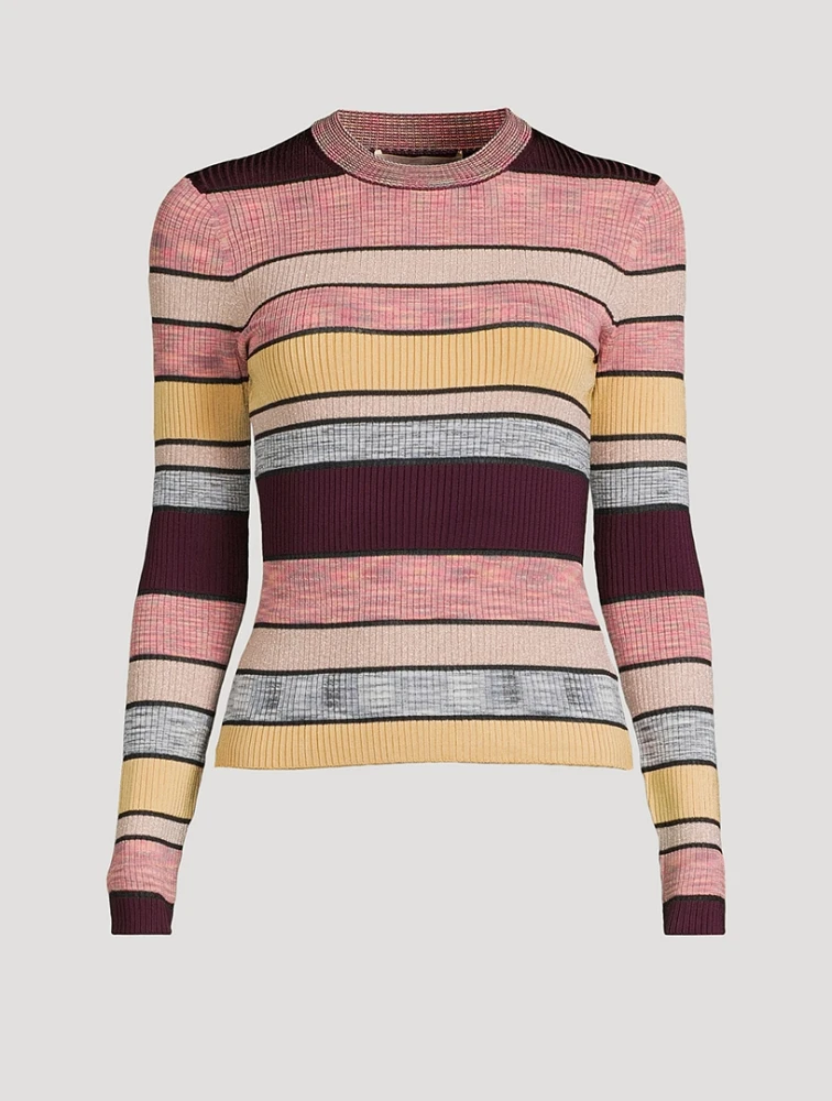 Denia Stripe Jacquard Sweater