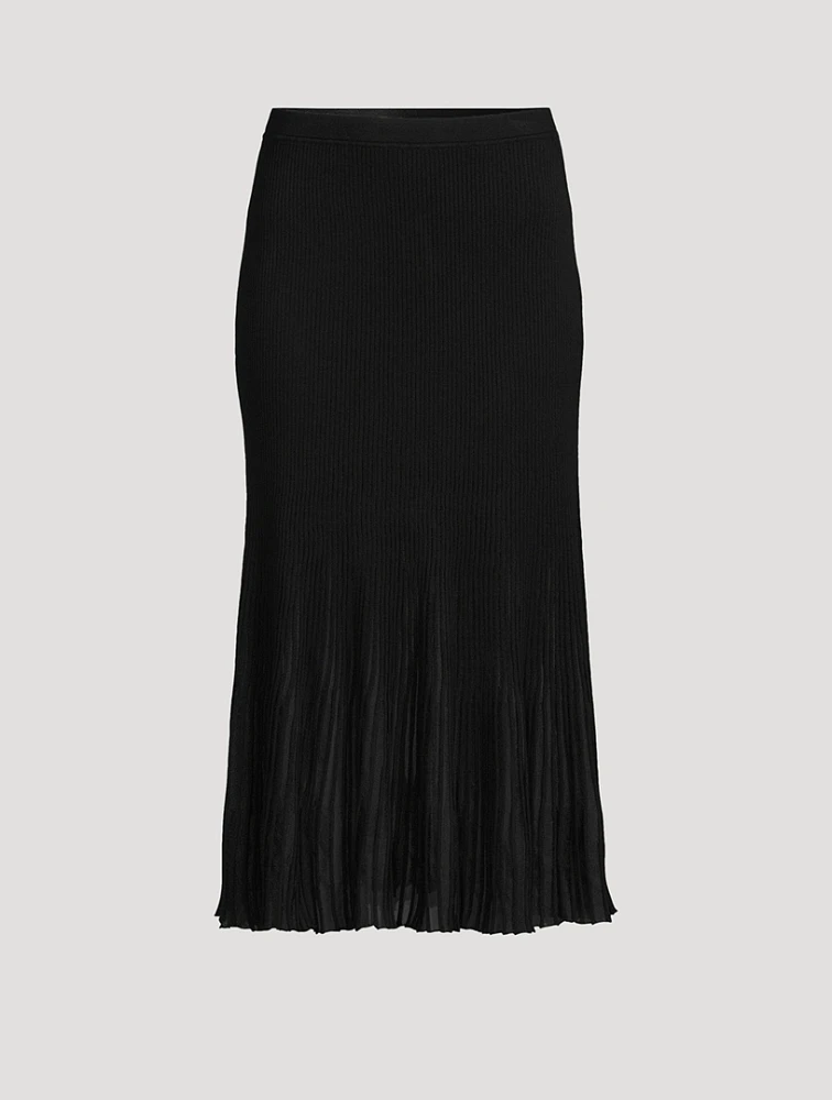 Vera Rib-Knit Midi Skirt