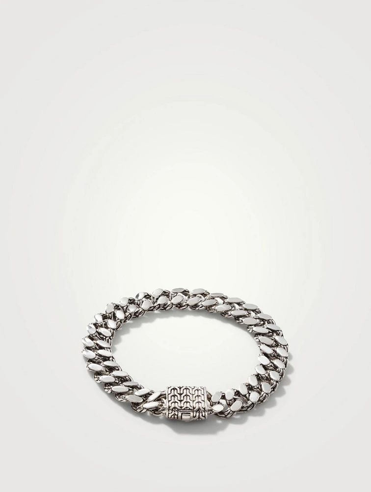 11mm Sterling Silver Curb Chain Bracelet