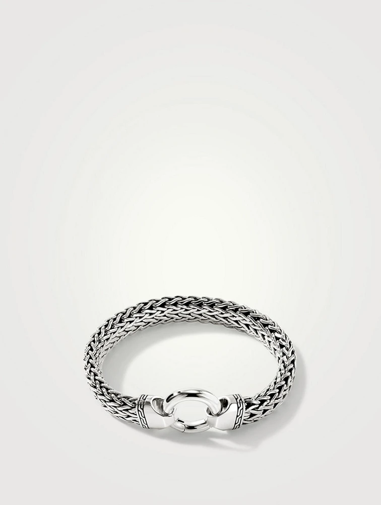 11mm Sterling Silver Flat Chain Bracelet