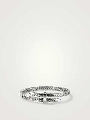 Spear Silver Flex Cuff Bracelet
