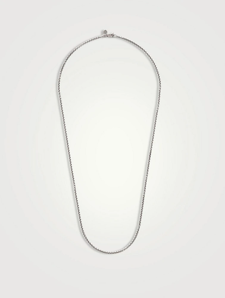 Naga Silver Box Chain Necklace