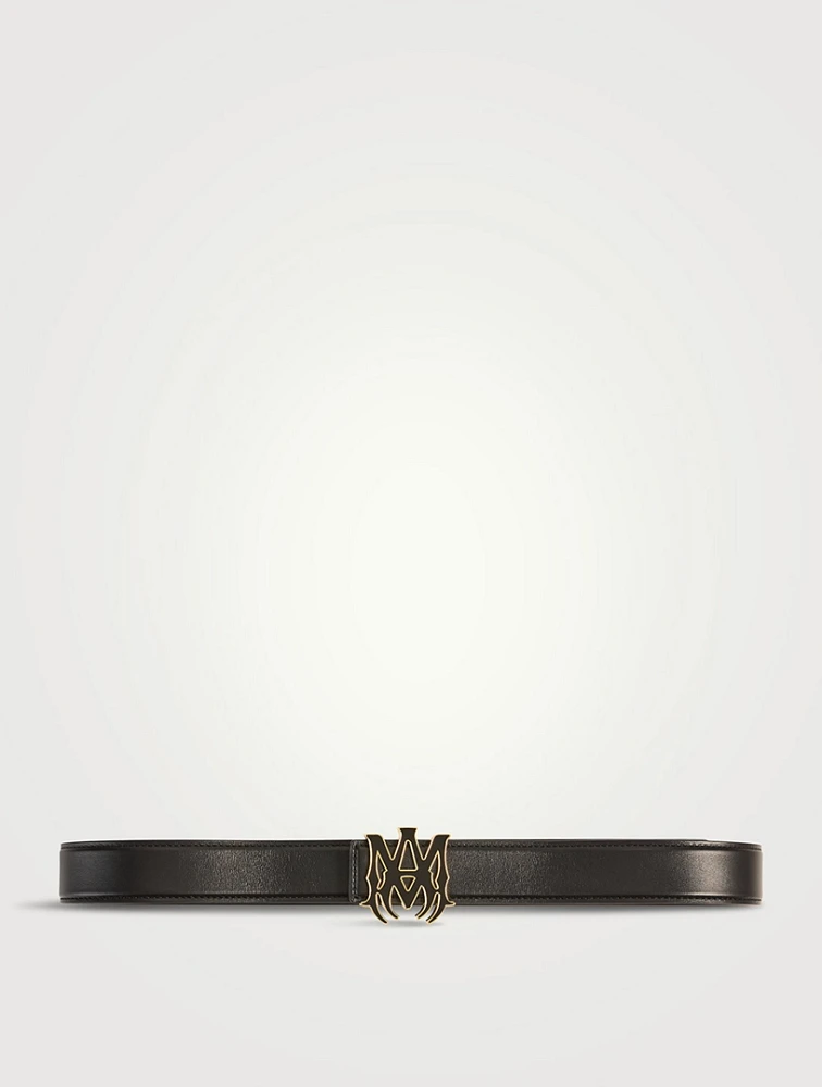 MA Logo Leather Belt