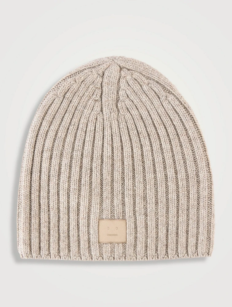Face Logo Wool Beanie