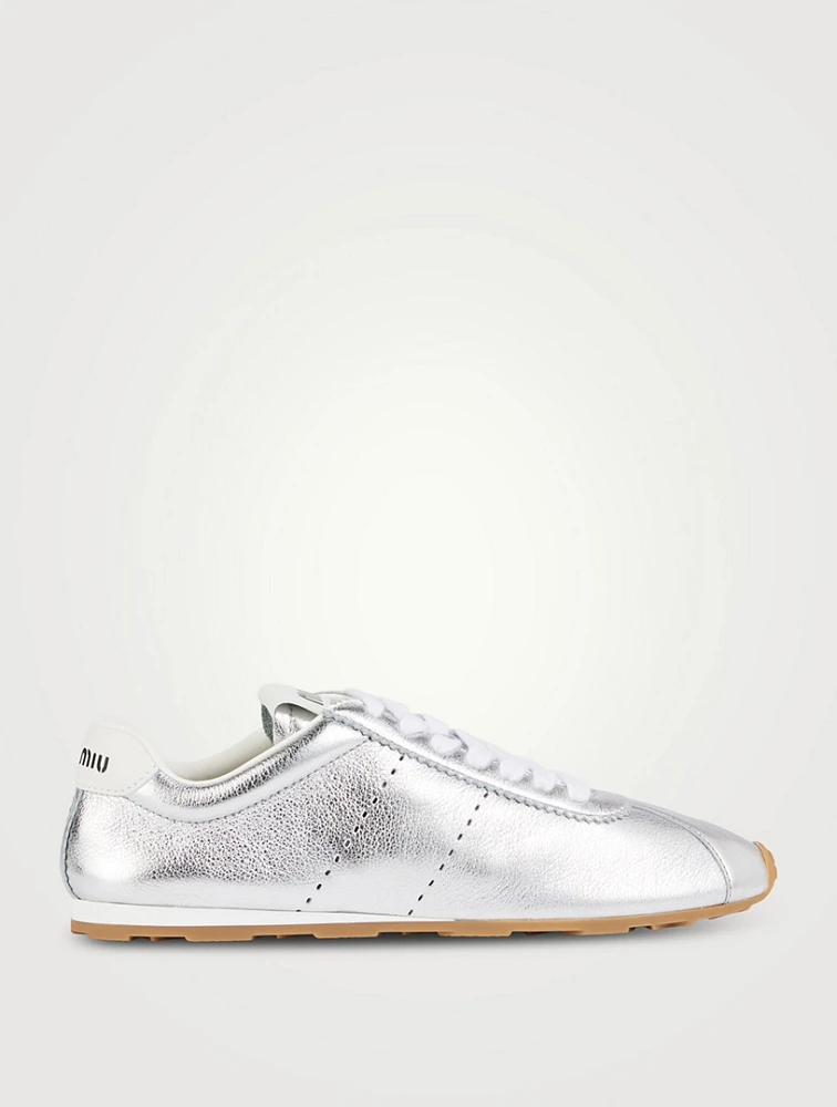 Plume Metallic Leather Sneakers