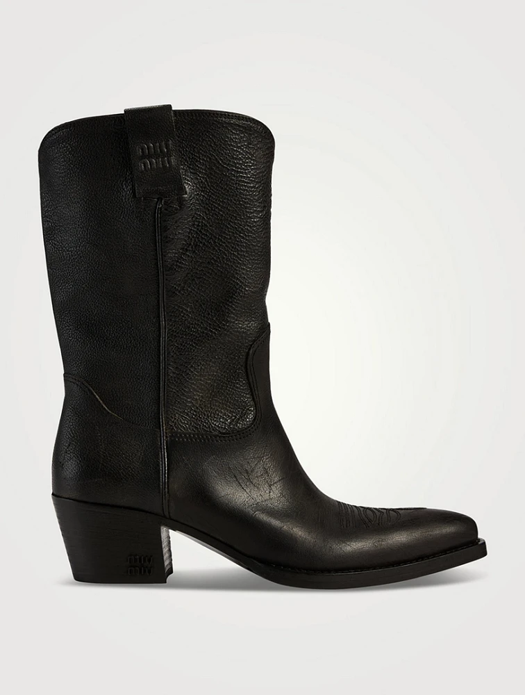 Leather Western Boots