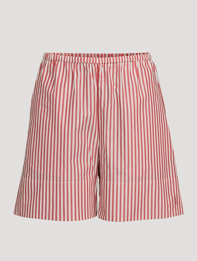 Siona Poplin Shorts Stripe Print