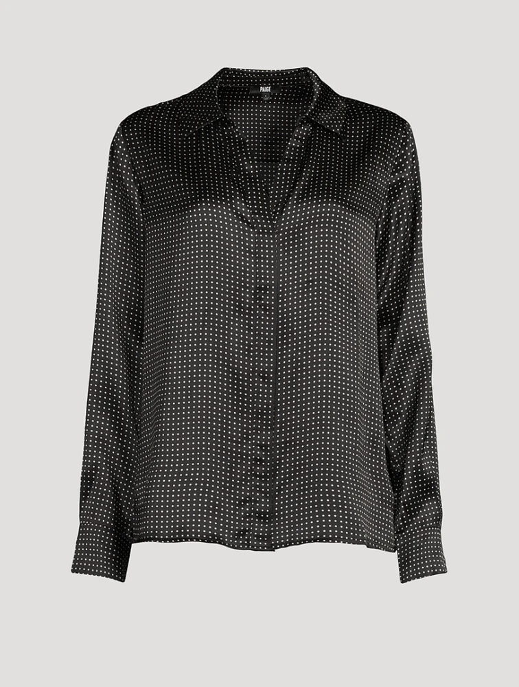 Palmer Silk Shirt Polka Dot Print
